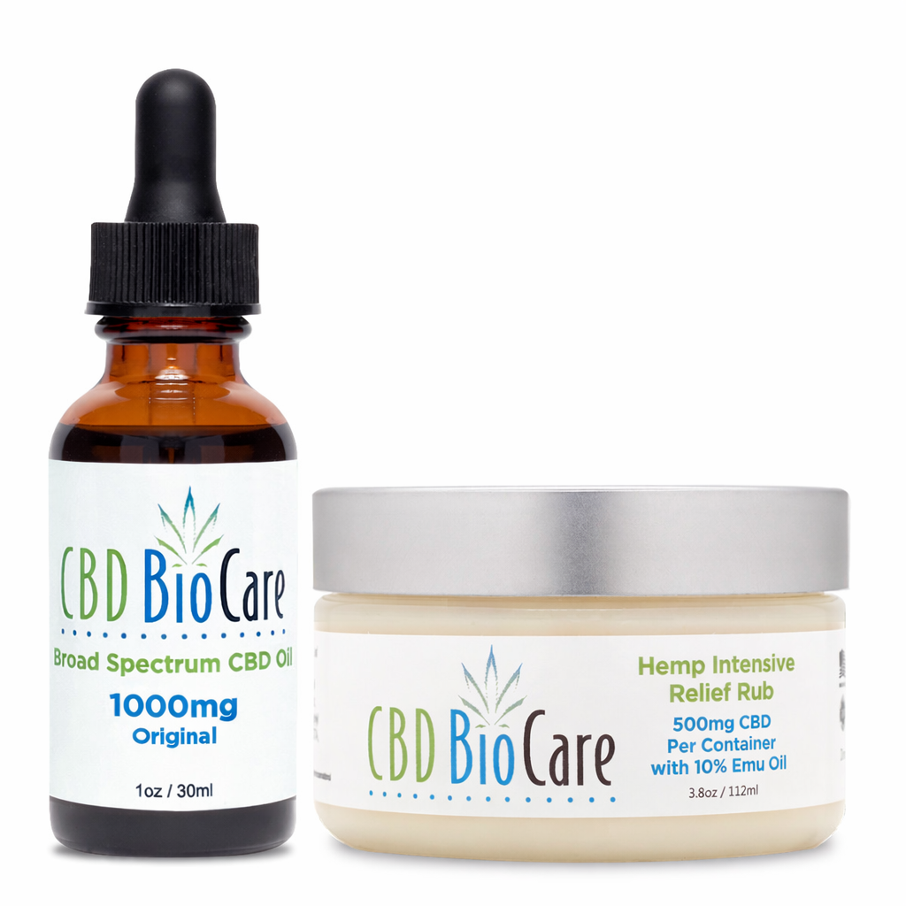 1000mg CBD Oil and 500mg Pain Balm Bundle