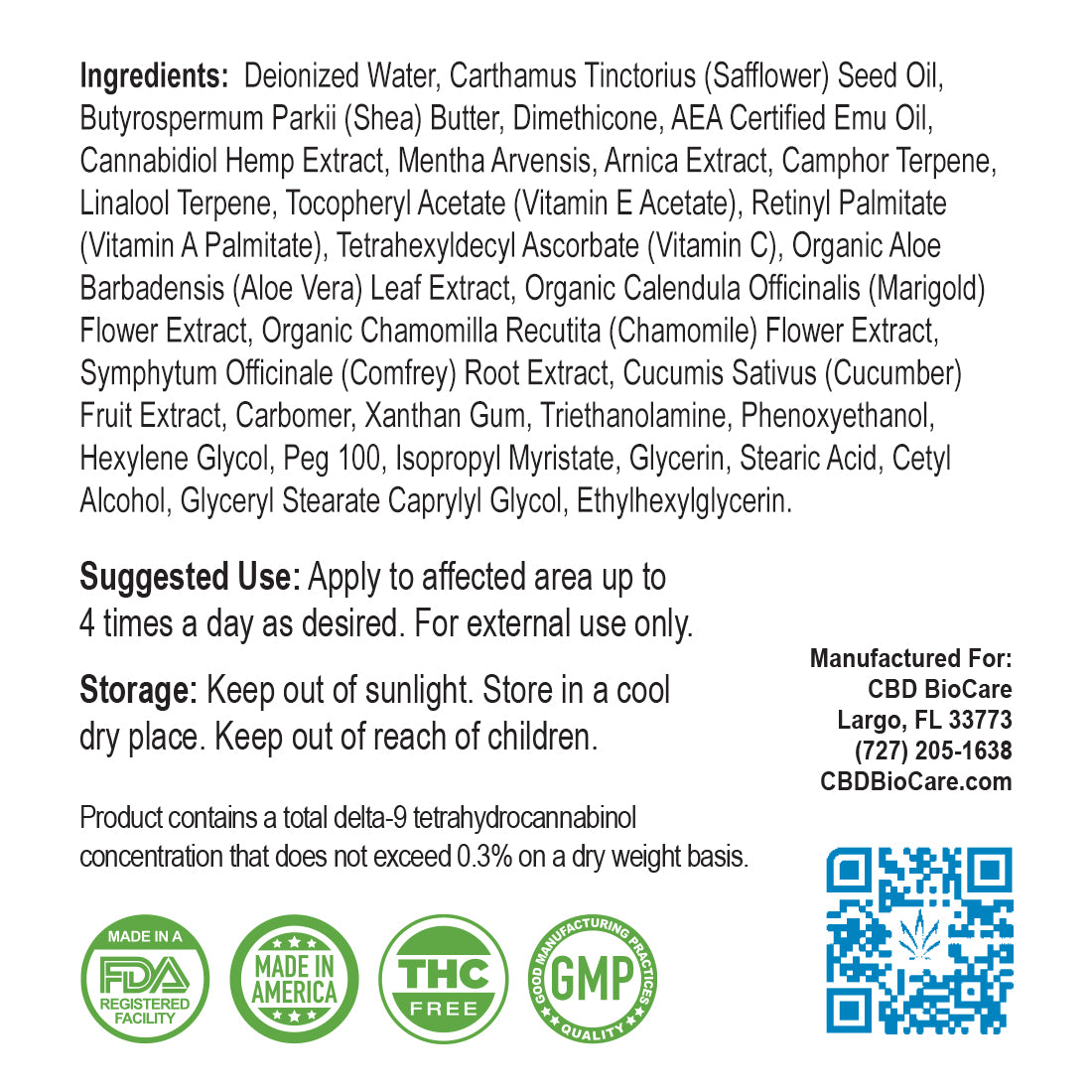 1500 Pain Relief Balm w/ Emu Oil
