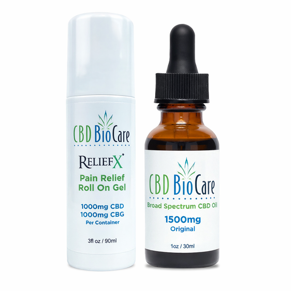 1500mg Broad Spectrum CBD Oil & Pain Relief Roll On
